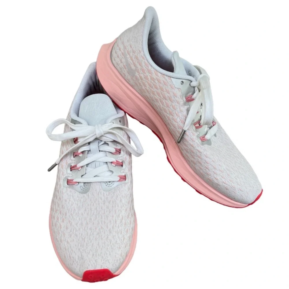 Nike Zoom Pegasus 35 Athletic Running Shoes Gray Peach Coral Pink Womens Size 11